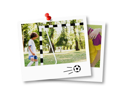 Ворота футбольні Neo-Sport NS-460 300 x 160 x 90 см, чорно-білі