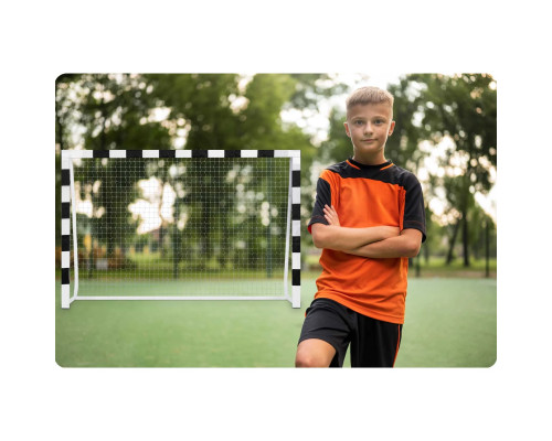 Ворота футбольні Neo-Sport NS-465 300 х 200 х 120 см, чорно-білі