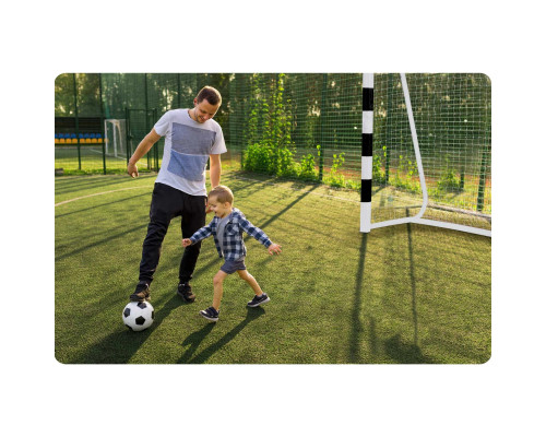 Ворота футбольні Neo-Sport NS-465 300 х 200 х 120 см, чорно-білі