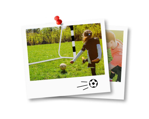 Ворота футбольні Neo-Sport NS-465 300 х 200 х 120 см, чорно-білі