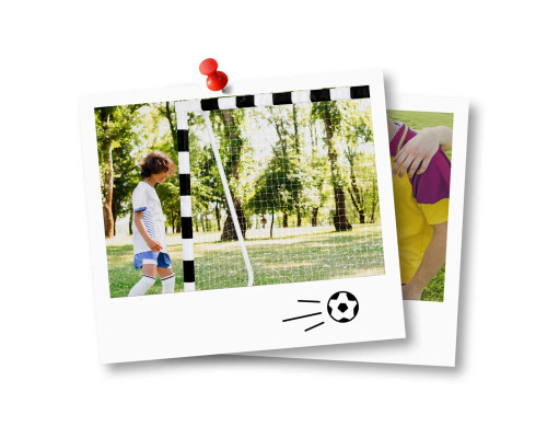 Ворота футбольні Neo-Sport NS-465 300 х 200 х 120 см, чорно-білі