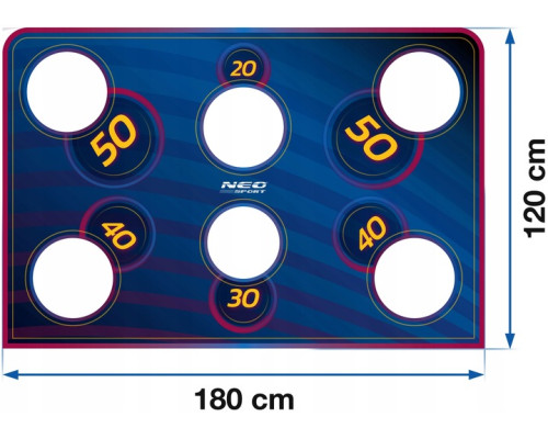 Мішень для футбольних воріт Neo-Sport NS-1474 180 х 120 см, синя