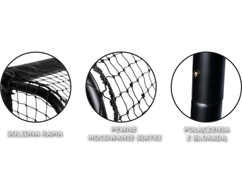 Ворота футбольні Enero Pro 180 x 120 x 60 см, чорні