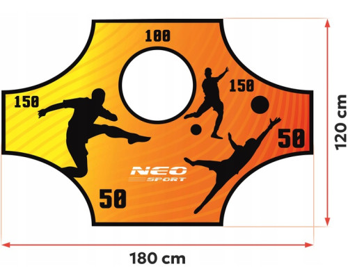 Мішень для футбольних воріт Neo-Sport NS-1477 180 х 120 см, помаранчева