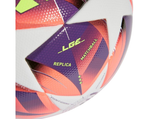 М'яч для футболу Adidas Women's UCL League біло-рожево-фіолетовий IX4050 5 М'яч для футболу Adidas Women's UCL League біло-рожево-фіолетовий IX4050 5