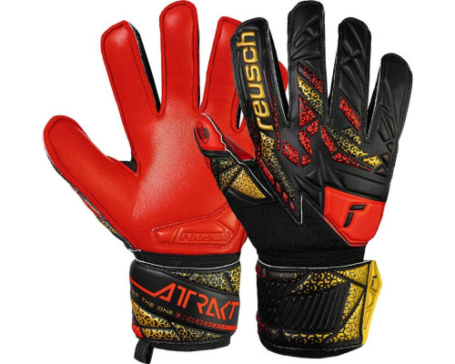 Рукавички воротарські Reusch Attrakt Silver Junior 5572215 7075 р.5,5, чорно-червоні Рукавички воротарські Reusch Attrakt Silver Junior 5572215 7075 р.5,5, чорно-червоні