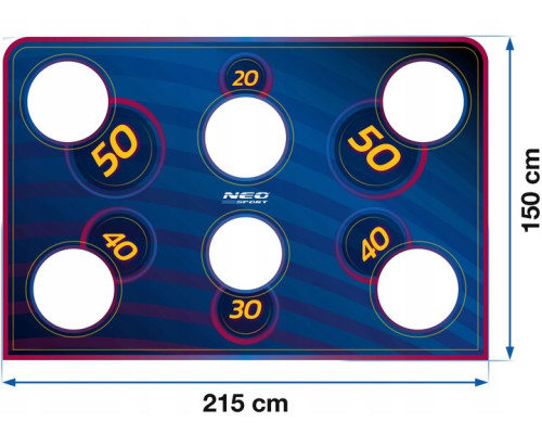Мішень для футбольних воріт Neo-Sport NS-1475 215 х 150 см, синя