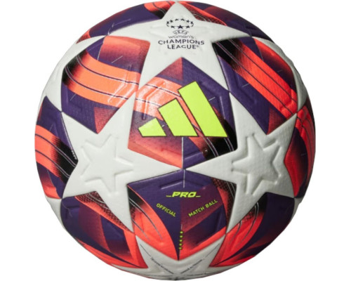 М'яч для футболу Adidas W UCL Pro біло-фіолетово-рожевий IS7437 5 М'яч для футболу Adidas W UCL Pro біло-фіолетово-рожевий IS7437 5
