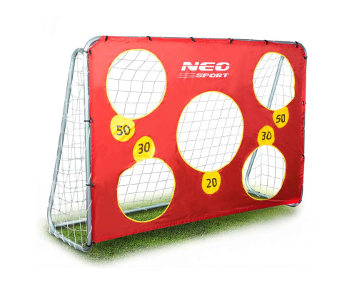 Ворота футбольні Neo-Sport 215 x 153 x 76 см, білі