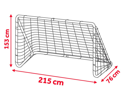 Ворота футбольні Neo-Sport 215 x 153 x 76 см, білі