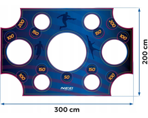 Мішень для футбольних воріт Neo-Sport NS-1476 300 х 200 см, синя