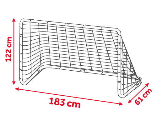 Набір великих футбольних воріт з 2 штук Neo-Sport 183 x 122 x 61 см Набір великих футбольних воріт з 2 штук Neo-Sport 183 x 122 x 61 см