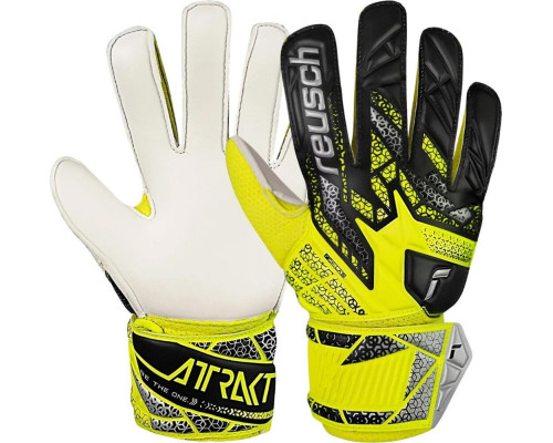Рукавички воротарські Reusch Attrakt Solid Junior 5572515 2014 р.5,5, жовто-чорні Рукавички воротарські Reusch Attrakt Solid Junior 5572515 2014 р.5,5, жовто-чорні