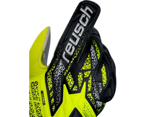 Рукавички воротарські Reusch Attrakt Solid Junior 5572515 2014 р.5,5, жовто-чорні Рукавички воротарські Reusch Attrakt Solid Junior 5572515 2014 р.5,5, жовто-чорні