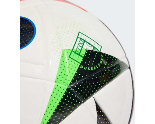 М'яч футбольний Adidas Euro24 Fussballiebe League J350 IN9376 розмір 5, біло-чорний