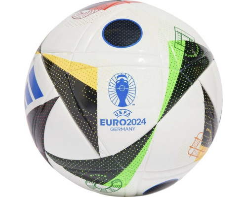 М'яч футбольний Adidas Euro24 Fussballiebe League J350 IN9376 розмір 5, біло-чорний