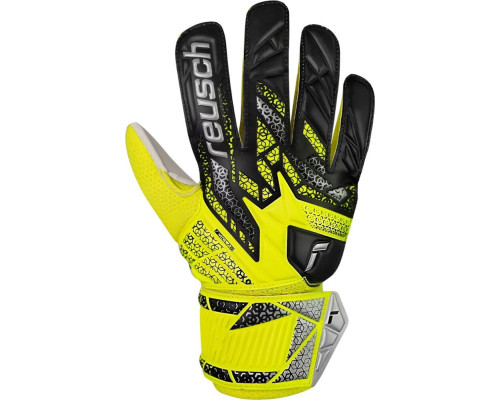 Рукавички воротарські Reusch Attrakt Solid Junior 5572515 2014 р.6, жовто-чорні Рукавички воротарські Reusch Attrakt Solid Junior 5572515 2014 р.6, жовто-чорні