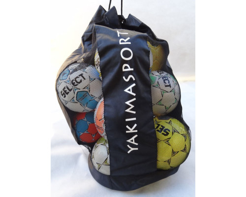Сумка для м'ячів Yakimasport 100064 (10-15 м'ячів), чорна Сумка для м'ячів Yakimasport 100064 (10-15 м'ячів), чорна