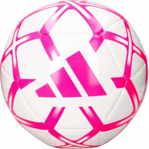 М'яч футбольний Adidas Starlancer Club TRN розмір 5, біло-рожевий