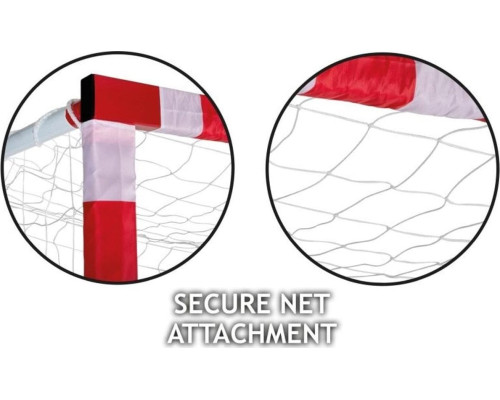 Сітка для воріт Enero 300 x 160 x 90 см, червоно-біла