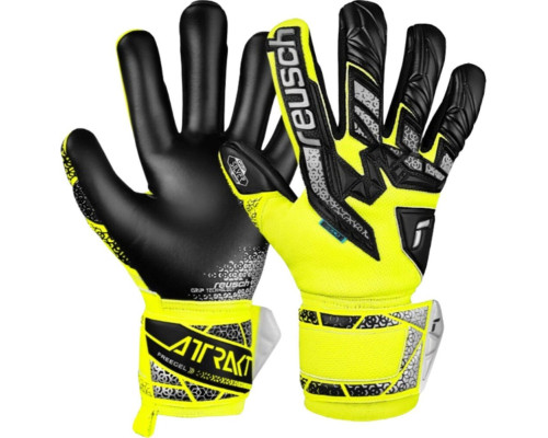 Рукавички воротарські Reusch Attrakt Freegel Silver 5570235 2025 р.8, жовто-чорні Рукавички воротарські Reusch Attrakt Freegel Silver 5570235 2025 р.8, жовто-чорні