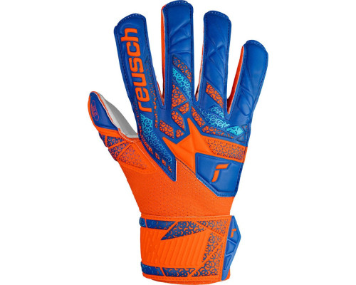 Рукавички воротарські Reusch Attrakt Solid Finger Support Junior 5472510 2290 р.8, синьо-помаранчеві Рукавички воротарські Reusch Attrakt Solid Finger Support Junior 5472510 2290 р.8, синьо-помаранчеві