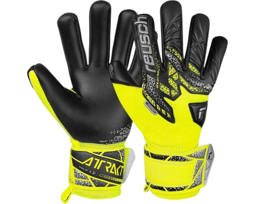 Рукавички воротарські Reusch Attrakt Gold X NC 5570955 2025 р.10, жовто-чорні Рукавички воротарські Reusch Attrakt Gold X NC 5570955 2025 р.10, жовто-чорні