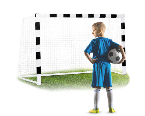 Ворота футбольні Neo-Sport NS-465 300 х 200 x 90 см, чорно-білі