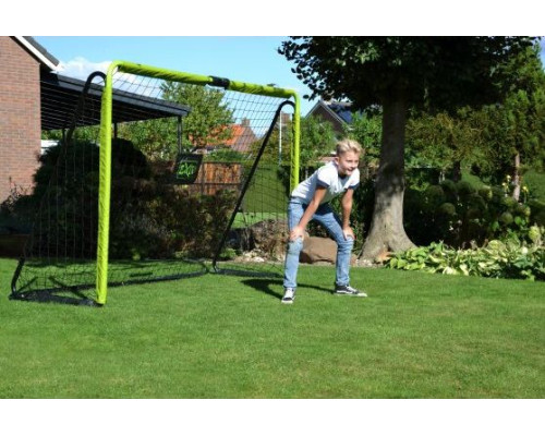 Ворота футбольні EXIT Tempo 300 х 200 см, чорно-зелені