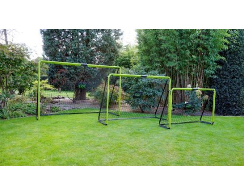 Ворота футбольні EXIT Tempo 300 х 200 см, чорно-зелені