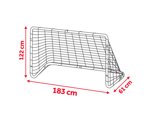 Ворота футбольні Neo-Sport NS-492 183 x 122 x 61 см, чорні