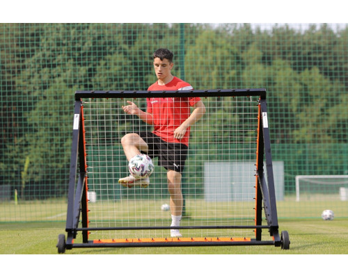 Сітка тренувальна для футболу Yakimasport Rebounder PRO 120 х 120 см, помаранчево-чорний Сітка тренувальна для футболу Yakimasport Rebounder PRO 120 х 120 см, помаранчево-чорний