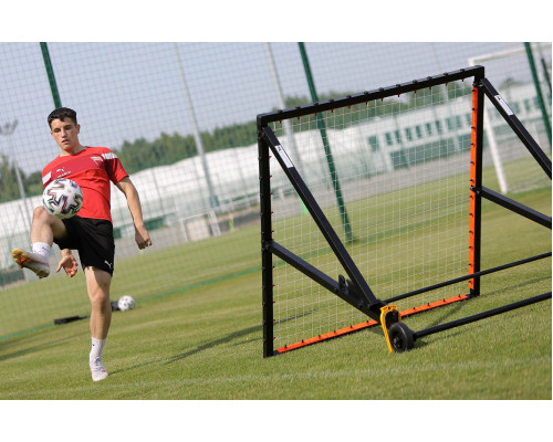 Сітка тренувальна для футболу Yakimasport Rebounder PRO 120 х 120 см, помаранчево-чорний Сітка тренувальна для футболу Yakimasport Rebounder PRO 120 х 120 см, помаранчево-чорний