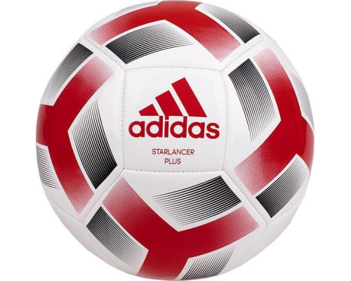 М'яч футбольний Adidas Starlancer Plus IA0969 розмір 5, біло-червоний М'яч футбольний Adidas Starlancer Plus IA0969 розмір 5, біло-червоний