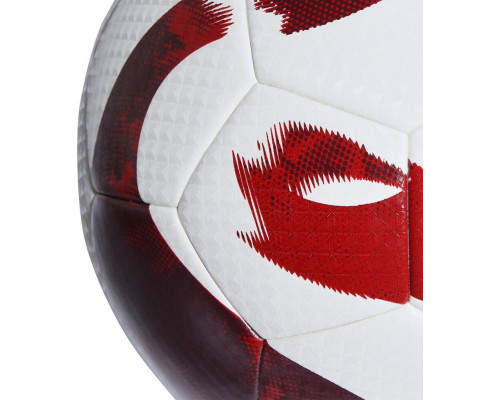 М'яч футбольний Adidas Tiro League HZ1294 розмір 5, біло-червоний