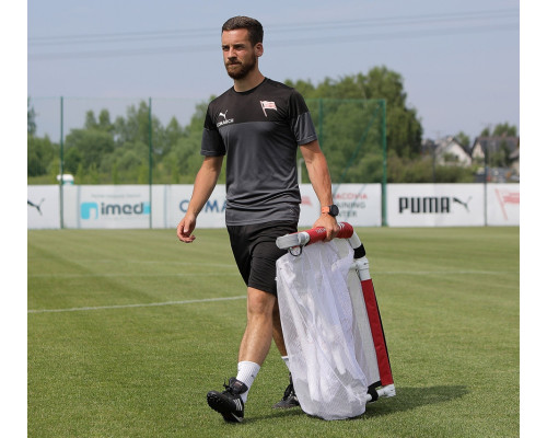 Ворота футбольні Yakimasport ACADEMY 120 х 80 см, червоно-білі