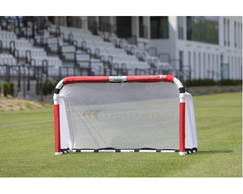 Ворота футбольні Yakimasport ACADEMY 120 х 80 см, червоно-білі