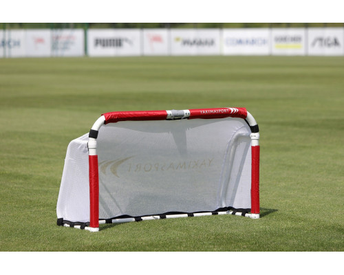 Ворота футбольні Yakimasport ACADEMY 120 х 80 см, червоно-білі