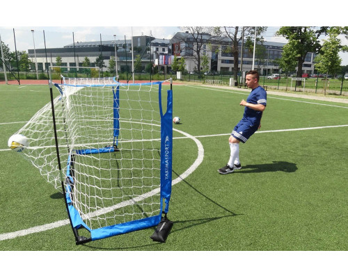 Ворота футбольні Yakimasport UNI 300 x 155 см, біло-сині Ворота футбольні Yakimasport UNI 300 x 155 см, біло-сині