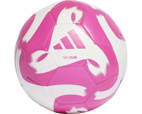 М'яч футбольний Adidas Tiro Club TRN HZ6913 розмір 5, біло-рожевий М'яч футбольний Adidas Tiro Club TRN HZ6913 розмір 5, біло-рожевий