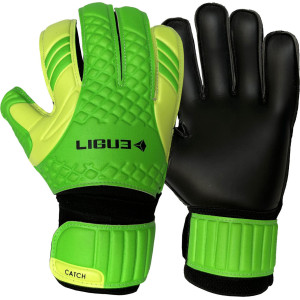 Рукавички воротарські Ligue Catch neon р. 8, чорно-зелені