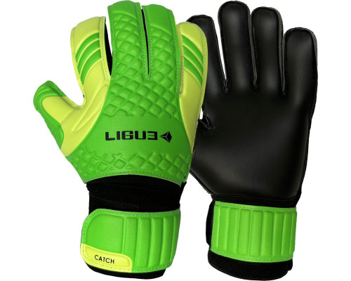Рукавички воротарські Ligue Catch neon р. 8, чорно-зелені