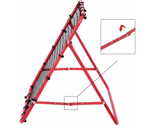 Сітка тренувальна для футболу Korbi Foldable 100 х 100 см, червоно-чорна