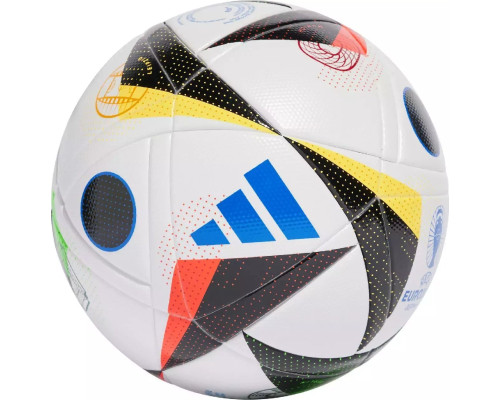 М'яч футбольний Adidas Euro24 Fussballliebe IN9369 розмір 5, чорно-білий М'яч футбольний Adidas Euro24 Fussballliebe IN9369 розмір 5, чорно-білий