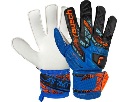 Рукавички воротарські Reusch Attrakt Solid 5570515 4467 р.8, синьо-чорні Рукавички воротарські Reusch Attrakt Solid 5570515 4467 р.8, синьо-чорні