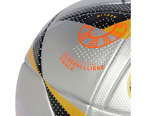 М'яч футбольний Adidas Euro24 Fussballliebe Finale IX4046 розмір 5, сіро-чорний