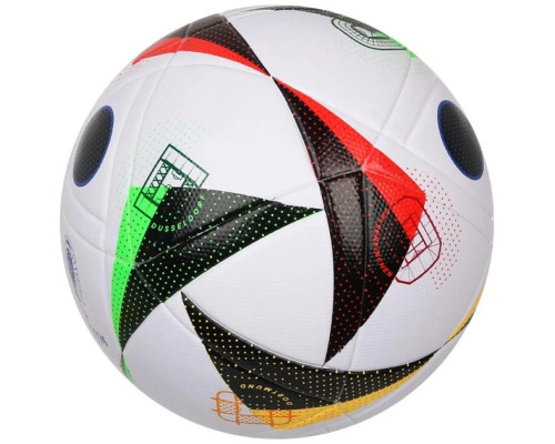 М'яч футбольний Adidas Euro24 Fussballiebe League IN9367 розмір 5, біло-чорний