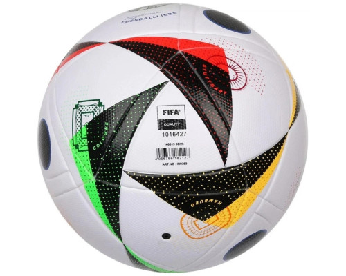 М'яч футбольний Adidas Euro24 Fussballiebe League IN9367 розмір 5, біло-чорний