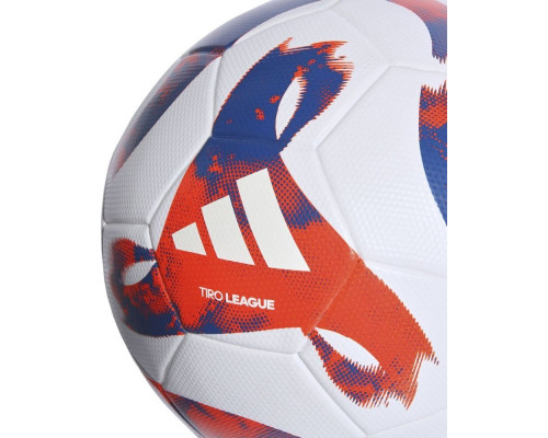 М'яч для футболу Adidas Tiro League TSBE біло-синьо-червоний HT2422 4 М'яч для футболу Adidas Tiro League TSBE біло-синьо-червоний HT2422 4