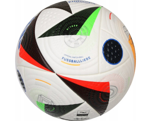 М'яч футбольний Adidas Euro24 Pro IQ3682 розмір 5, біло-чорний